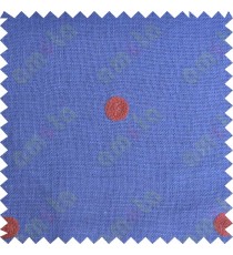 Blue with red polka dots embroidery sheer cotton curtain designs